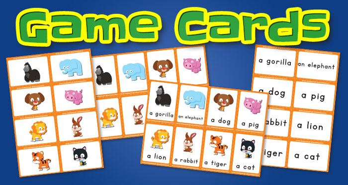 animals game cards set1