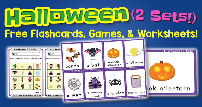 Free Halloween Flashcards Games and Worksheets