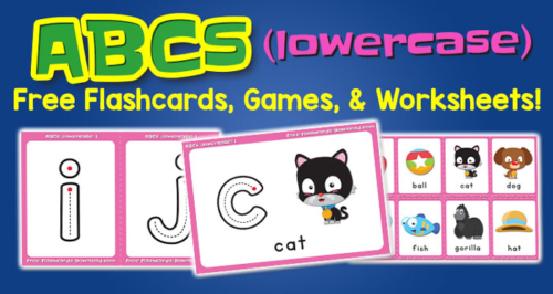 Free Lowercase Alphabet Flashcards Games and Worksheets
