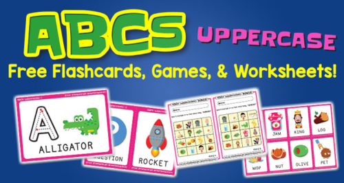 Free Uppercase Alphabet Flashcards Games and Worksheets