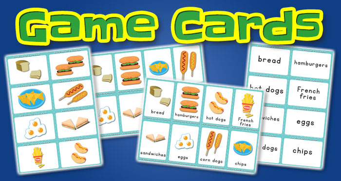food game cards set1