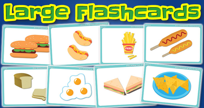 food large flashcards set1