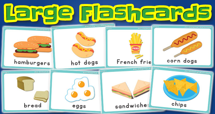 food large flashcards set1 captions