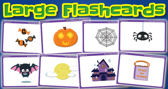 halloween large flashcards set2