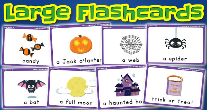 halloween large flashcards set2 captions