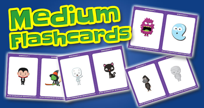 halloween medium flashcards set1