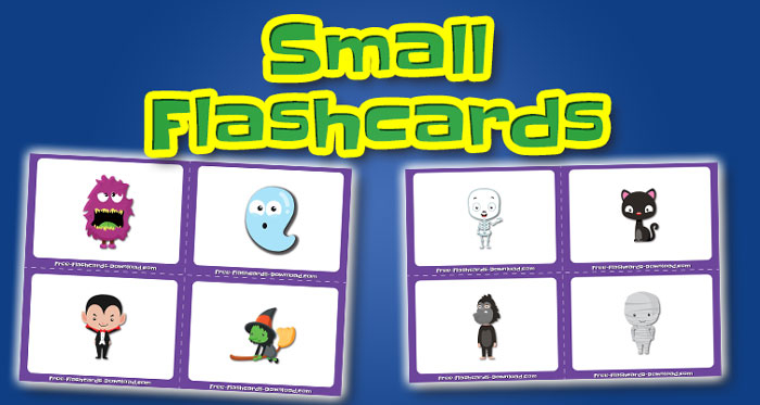 halloween small flashcards set1