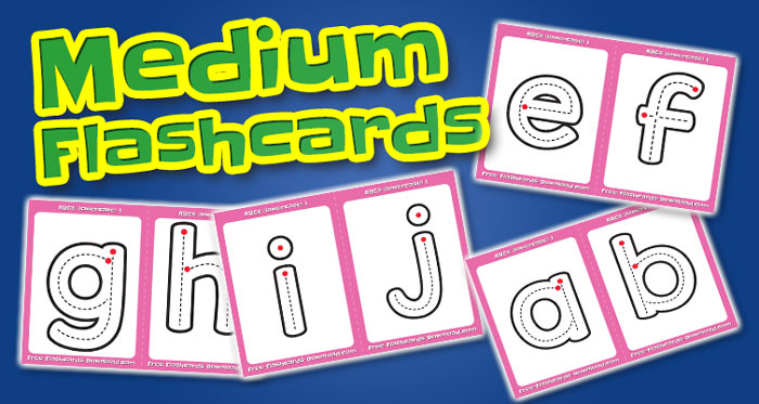 lowercase alphabet medium flashcards abc