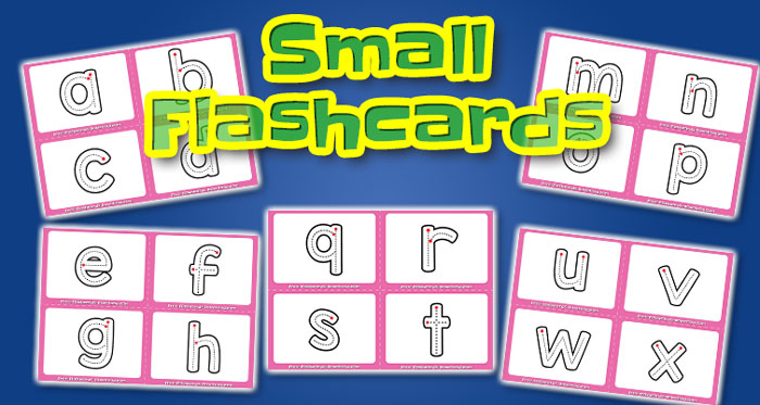 lowercase alphabet small flashcards abc