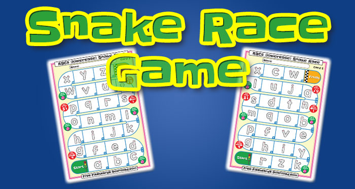 lowercase alphabet snake race game abcs