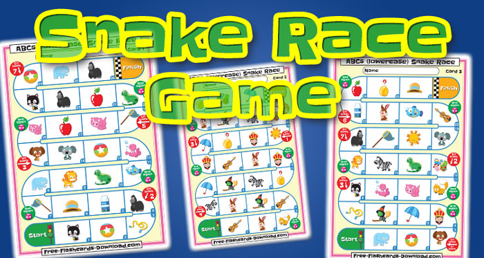 lowercase alphabet snake race game pics