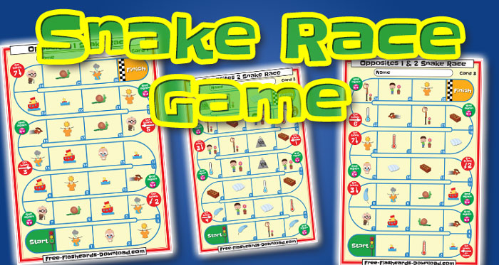 opposites snake race game