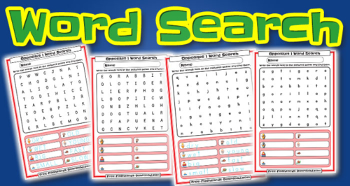 opposites word search set2