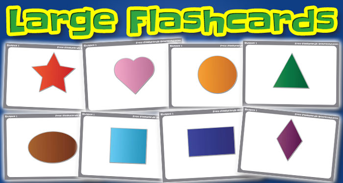 shapes large flashcards set1