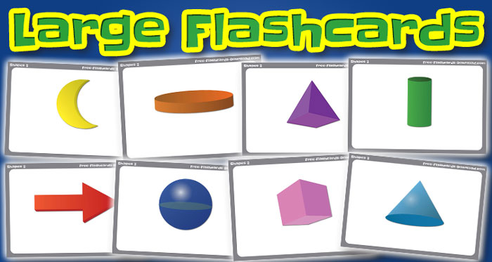 shapes large flashcards set2