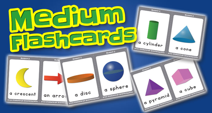 shapes medium flashcards set2