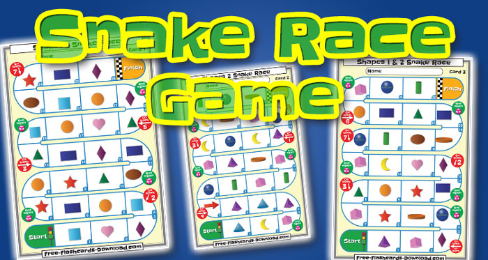 shapes snake race game