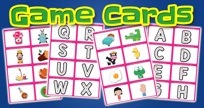 uppercase alphabet game cards set1