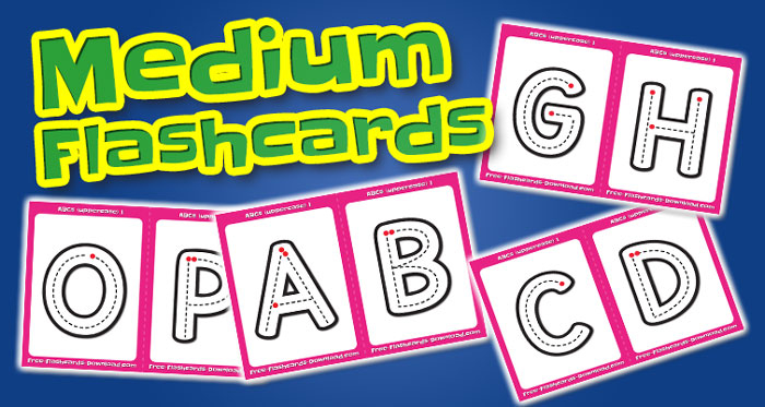 uppercase alphabet medium flashcards abc