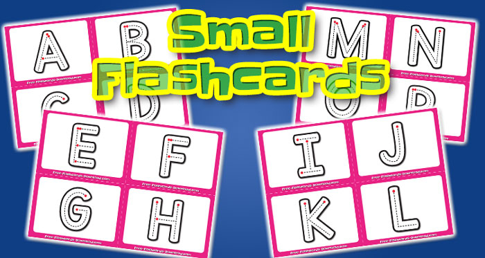 uppercase alphabet small flashcards abc