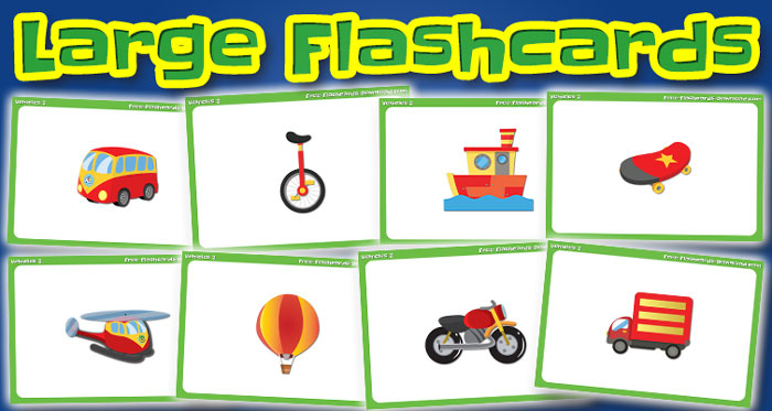 vehicles large flashcards set2