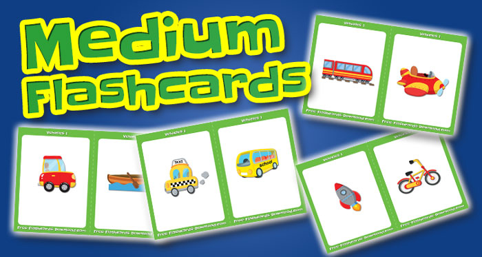 vehicles medium flashcards set1