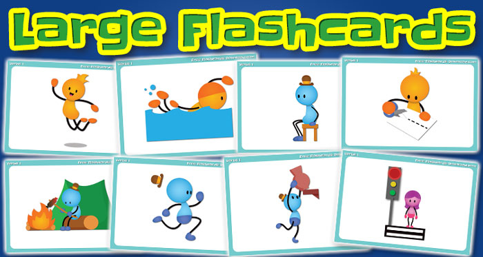 verbs large flashcards set1