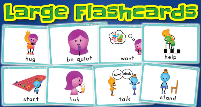 verbs large flashcards set2 captions