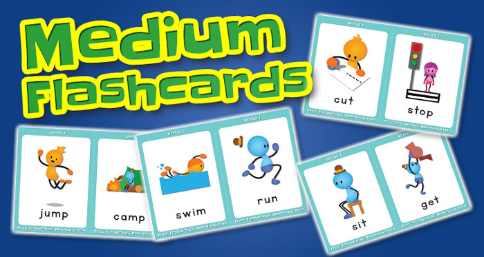 verbs medium flashcards set1 captions