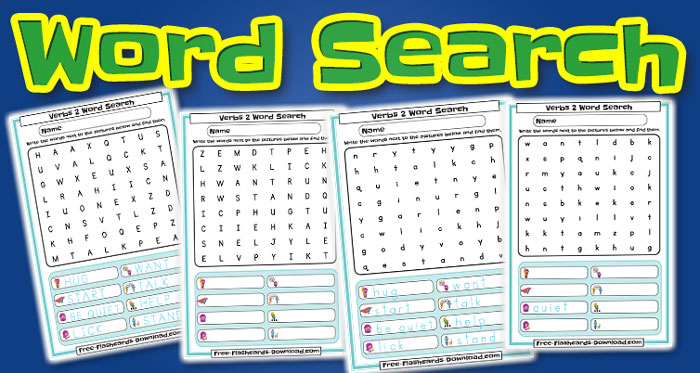 verbs word search set1