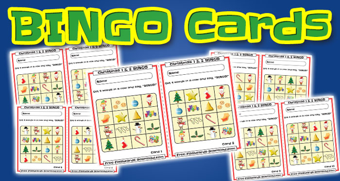 christmas bingo cards 10sets