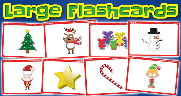 christmas large flashcards set1