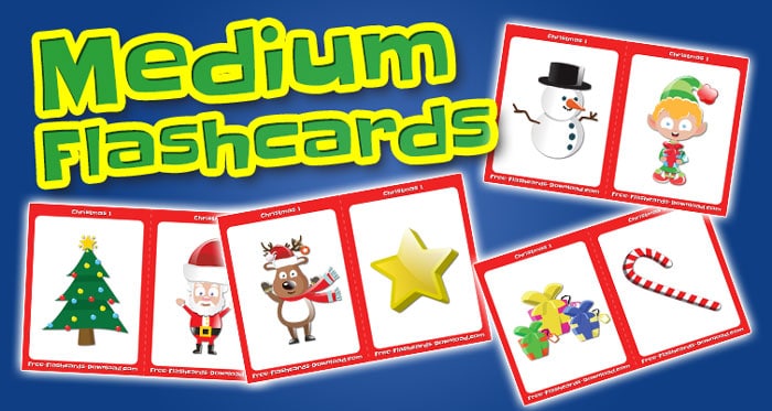 christmas medium flashcards set1