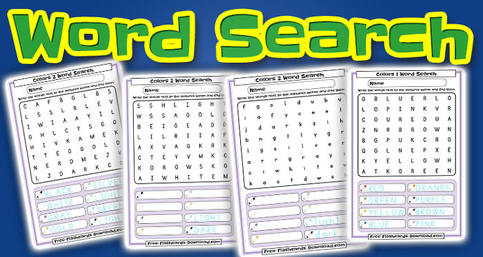 colors word search set1