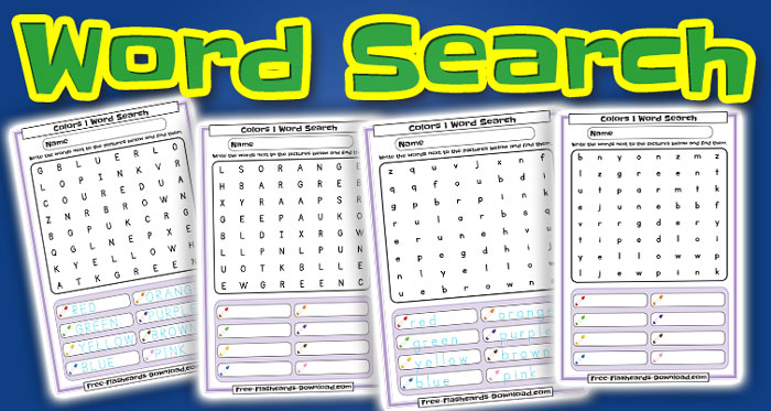 colors word search set2